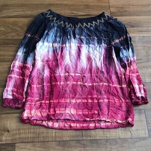 2/$9, 4/$15 Ali Miles tie dye peasant blouse